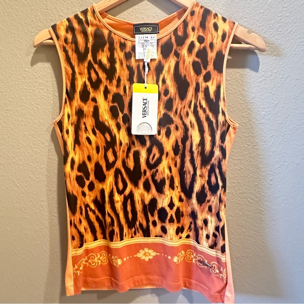 VERSACE JEANS COUTURE new with tags shirt animal print medium